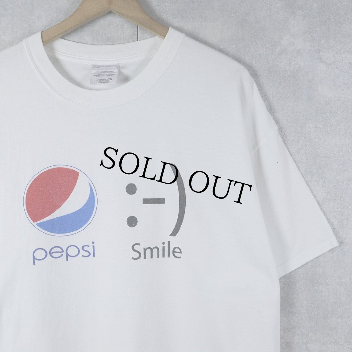 画像1: PEPSI 飲料メーカー プリントTシャツ XL (1)