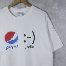画像1: PEPSI 飲料メーカー プリントTシャツ XL (1)