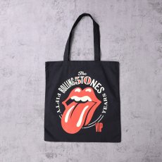画像1: Rolling Stones Rare "50 Years Tour" トートバッグ BLACK (1)