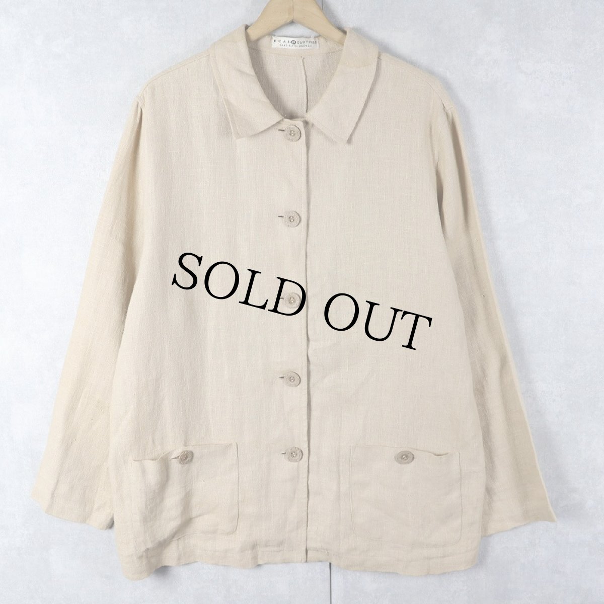 画像1: REAL CLOTHES by Saks Fifth Avenue リネンシャツジャケット (1)