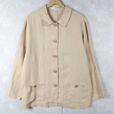 画像1: REAL CLOTHES by Saks Fifth Avenue リネンシャツジャケット (1)