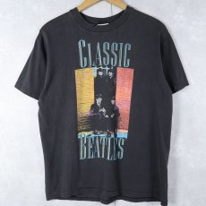 画像1: 90's THE BEATLES USA製 "I love..." ロックバンドプリントTシャツ BLACK L (1)