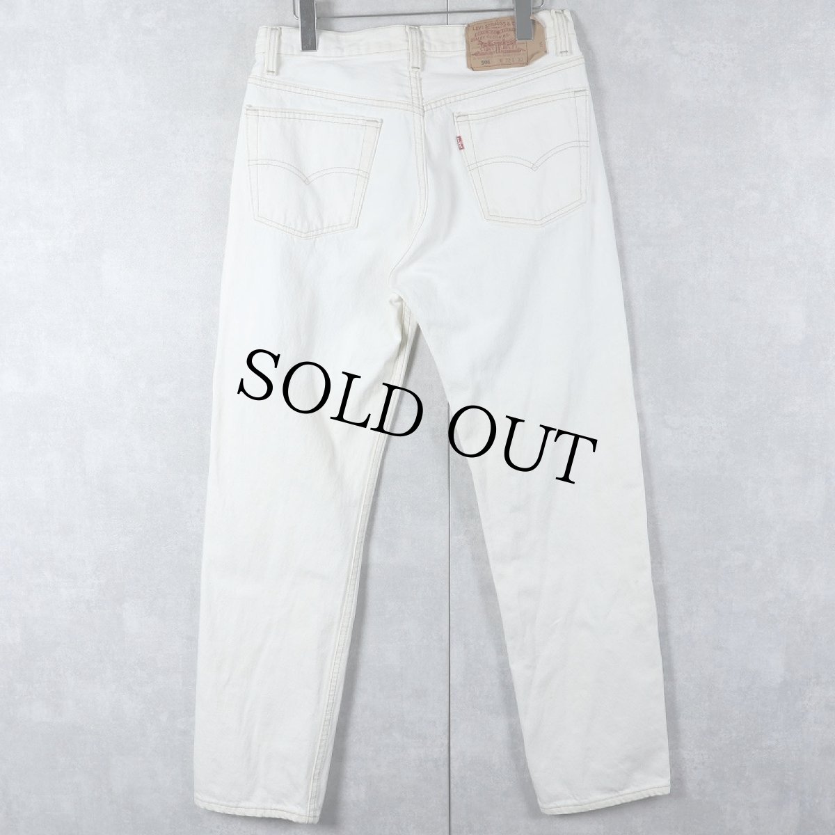 画像2: 90's Levi's 501 USA製 ホワイトデニムパンツ W31 (2)