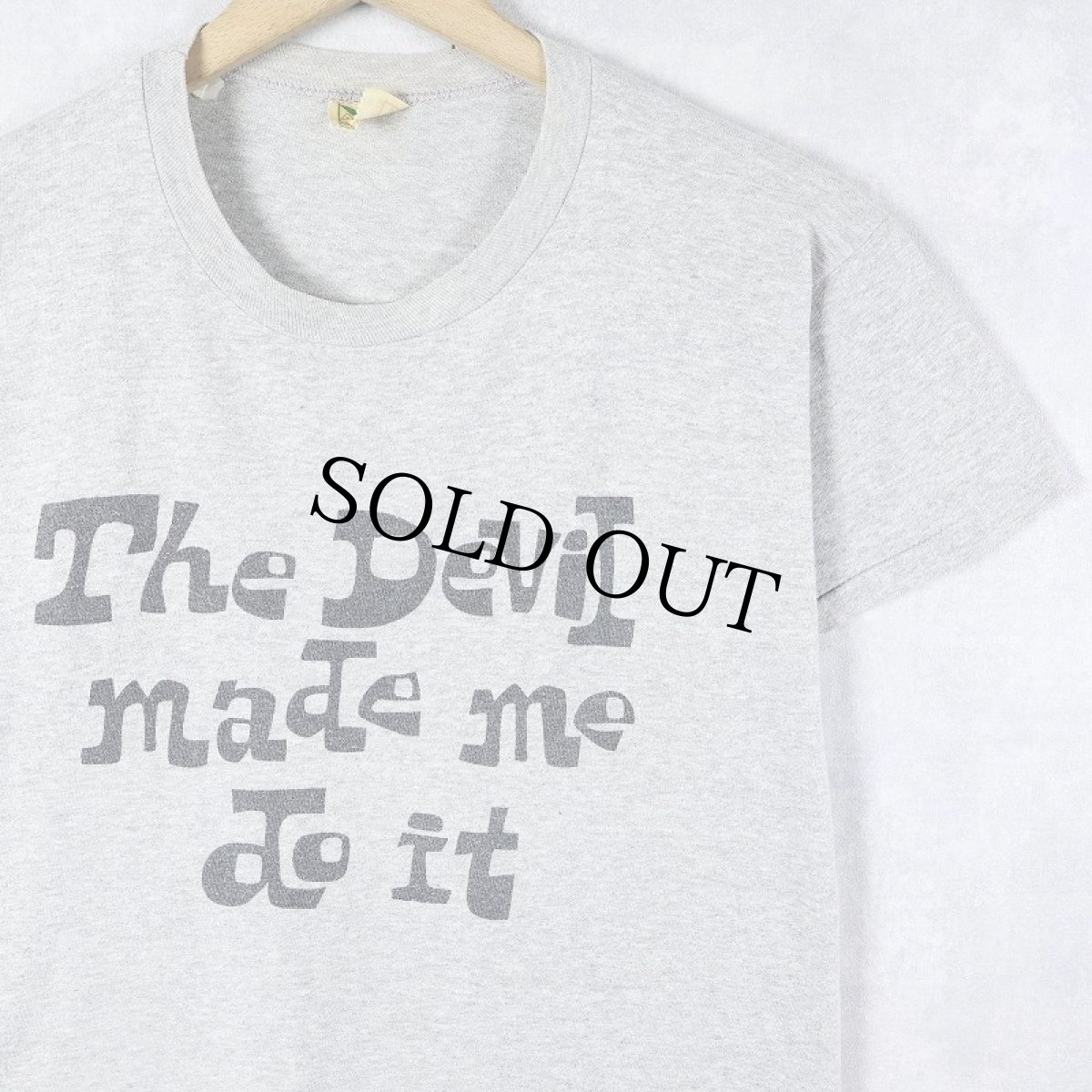 画像1: 60's ARTEX "The Devil Made Me Do It" ジョークプリントTシャツ M (1)
