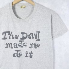 画像1: 60's ARTEX "The Devil Made Me Do It" ジョークプリントTシャツ M (1)