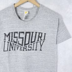 画像1: 70's RUSSELL ATHLETIC 金タグ USA製 "MISSOURI LINIVERSITY" カレッジプリントTシャツ L (1)