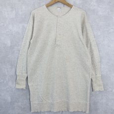 画像1: 50〜60's LACKAWANNA UNDERWEAR 猫目ボタン ヘンリーネックアンダーシャツ L (1)
