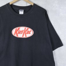 画像1: "KiefKat" お菓子パロディプリントTシャツ BLACK XL (1)