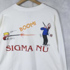 画像1: 90's USA製 "SIGMA NU" 親睦団体プリントロンT XL (1)