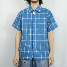 画像2: 70's B.V.D. チェック柄 ポリエステル×コットンシャツ XL (2)