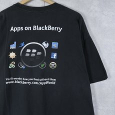 画像2: 2000's BlackBerry "My BlackBerry can do what?" アプリストアプリントTシャツ BLACK XL (2)