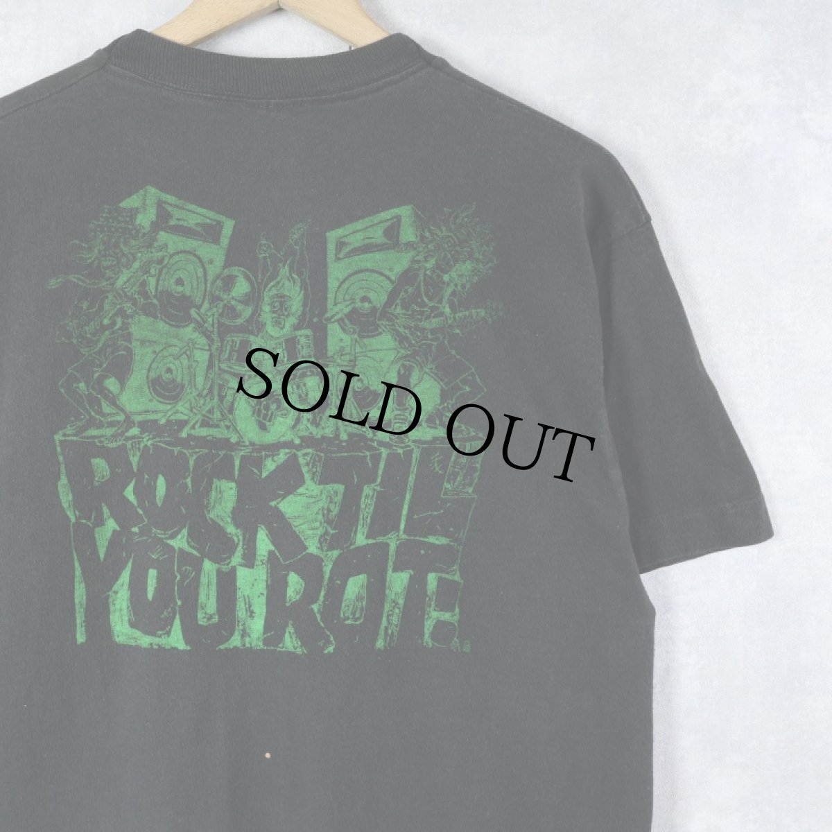 画像2: 90's HELL TOUPEE USA製 パンクバンドTシャツ BLACK L (2)
