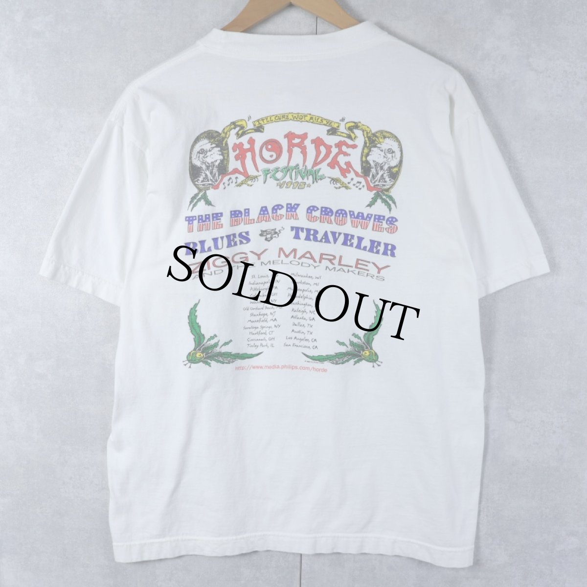 画像2: 1995 H.O.R.D.E. ロックフェスティバルTシャツ L (2)