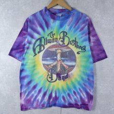 画像1: 90's The Allman Brothers Band USA製 タイダイ ロックバンドツアーTシャツ L (1)