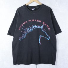画像1: 90's STEVE MILLER BAND USA製 ブルースロックバンド プリントTシャツ BLACK XL (1)