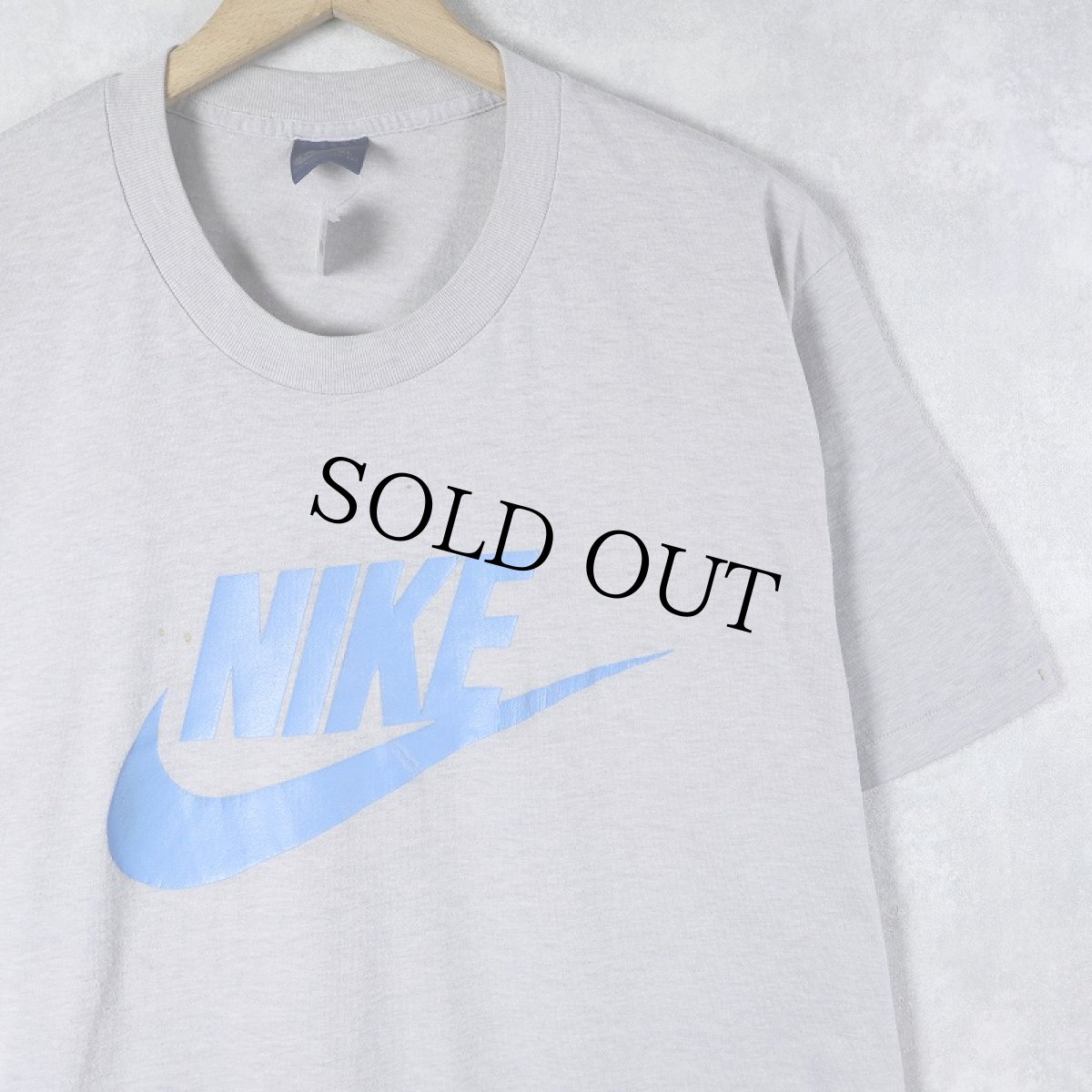 画像1: 80's NIKE 紺タグ USA製 ロゴプリントTシャツ XL (1)