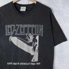 画像1: 2000's LED ZEPPELIN "FIRST NORTH AMERICAN TOUR 1969" ロックバンドプリントTシャツ BLACK M (1)