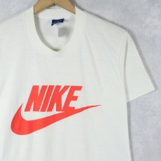画像1: 80's NIKE 紺タグ USA製 ロゴプリントTシャツ M (1)