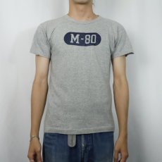 画像2: 70〜80's Champion バータグ USA製 88/12 "M-80" ラバープリントTシャツ M (2)