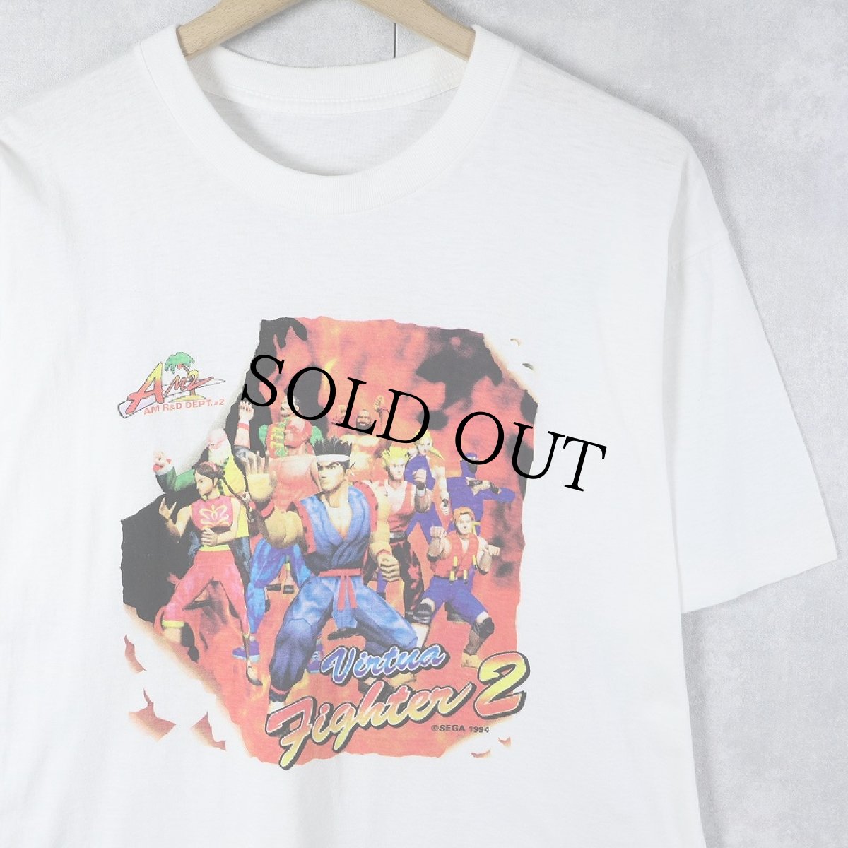 画像1: 90's SEGA "Virtua Fighter 2" ビデオゲームプリントTシャツ (1)