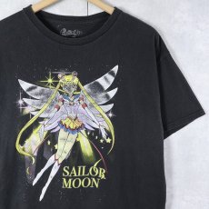 画像1: 美少女戦士セーラームーン キャラクタープリントTシャツ BLACK L (1)