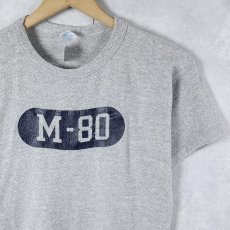 画像1: 70〜80's Champion バータグ USA製 88/12 "M-80" ラバープリントTシャツ M (1)