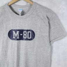画像1: 70〜80's Champion バータグ USA製 88/12 "M-80" ラバープリントTシャツ M (1)