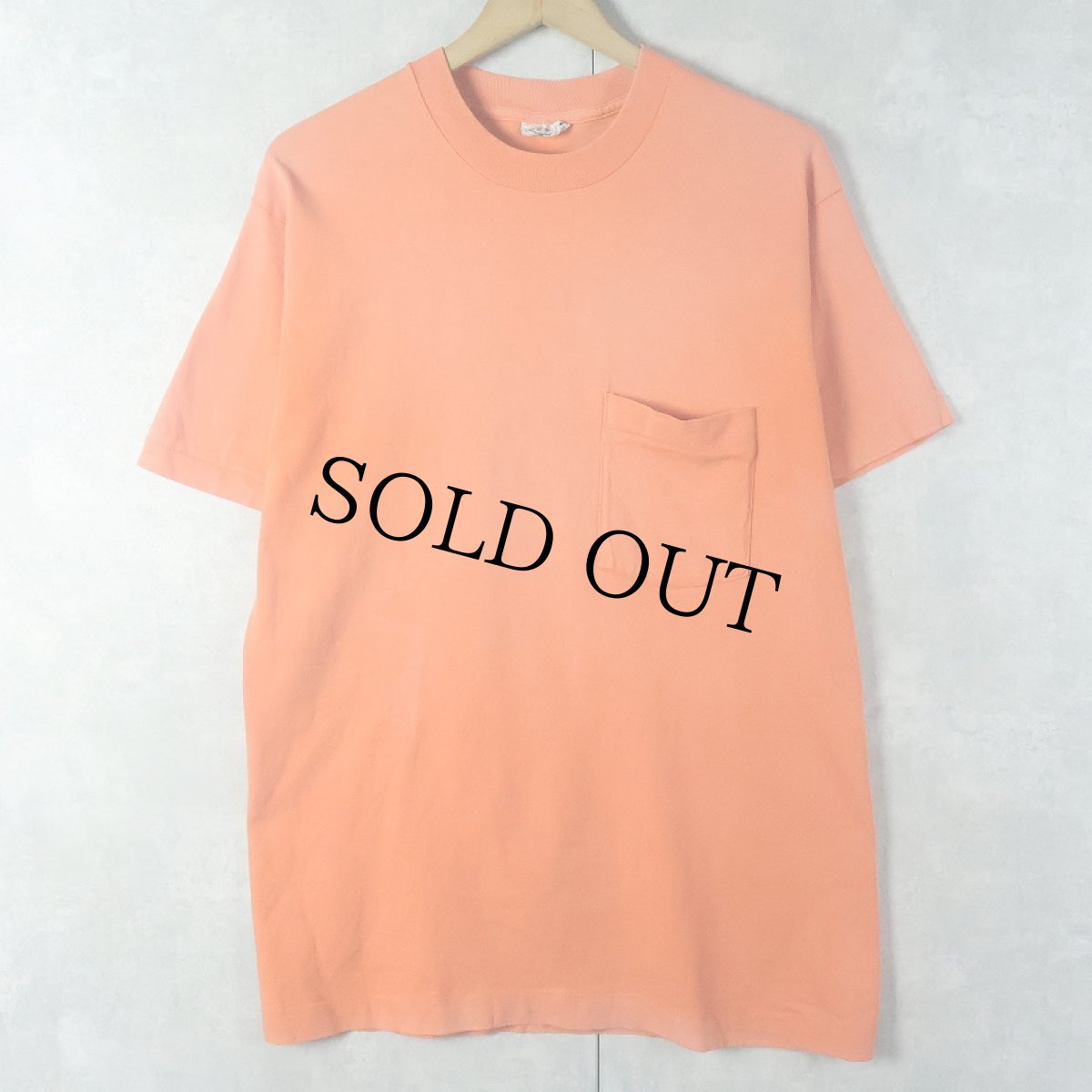 画像1: 90's 無地ポケットTシャツ M (1)
