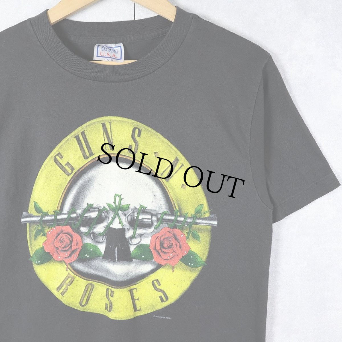 画像1: 80's GUNS N' ROSES USA製 ロックバンドTシャツ BLACK L (1)