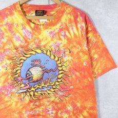 画像1: 90's RICK GRIFFIN "Flying Eyeball" タイダイ アートプリントTシャツ L (1)