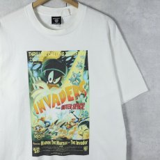 画像1: 90's Looney Tunes USA製 "Marvin the Martian" キャラクタープリントTシャツ L (1)