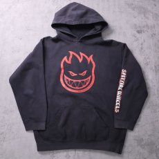 画像1: SPITFIRE ロゴプリント スウェットフーディー BLACK (1)