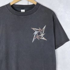 画像2: 90's METALLICA "NINJA STAR" ヘヴィメタルバンドTシャツ BLACK L (2)