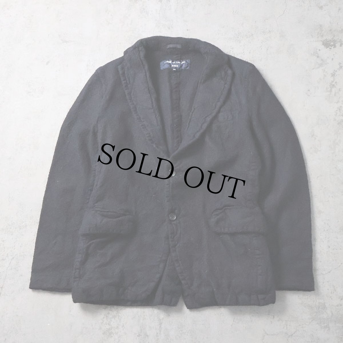 画像1: COMME des GARCONS HOMME 縮絨ウール テーラードジャケット NAVY M (1)