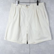 画像1: 90's POLO Ralph Lauren USA製 "POLO CHINO" 2タック コットンチノショーツ W33 (1)
