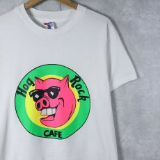 画像1: 90's Hog Rock CAFE USA製 バープリントTシャツ M (1)