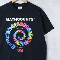 画像1: MATHCOUNTS 円周率プリントTシャツ BLACK M (1)