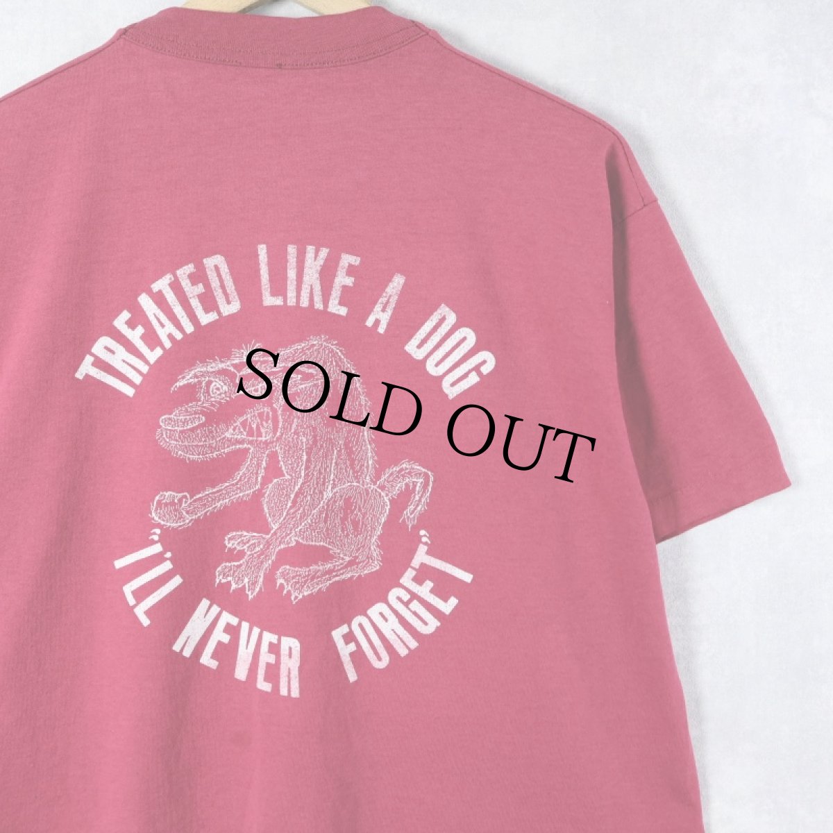 画像1: 80's "TREATED LIKE A DOG" プリントTシャツ (1)