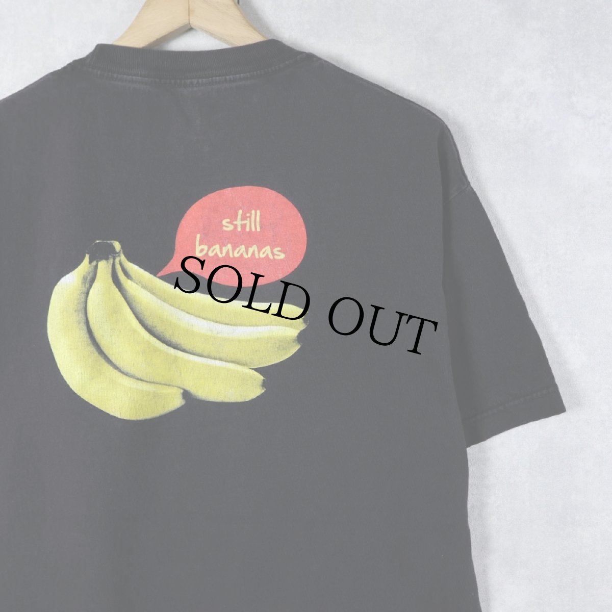 画像1: NOFRILLS バナナプリントTシャツ BLACK L (1)