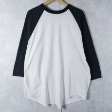 画像1: RUSSELL ATHLETIC 無地 ラグランTシャツ XL (1)