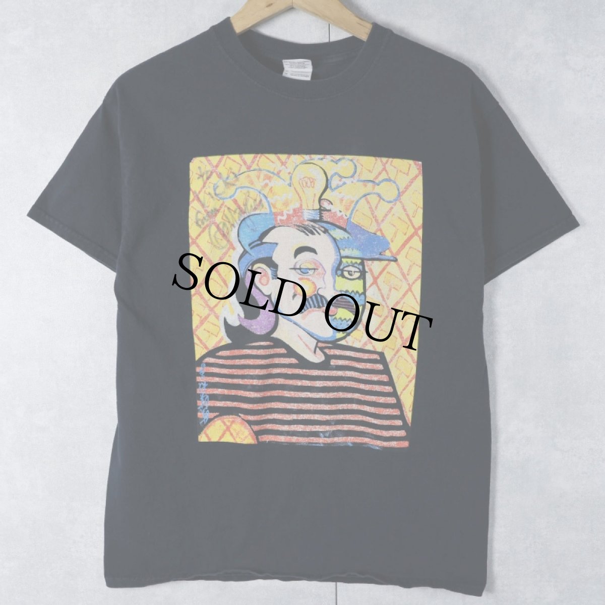 画像1: Galligher アートプリントTシャツ BLACK M (1)