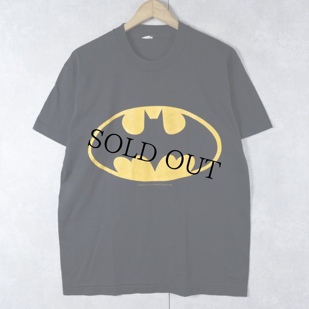 画像1: 80〜90's BATMAN USA製 ロゴプリントTシャツ BLACK L (1)