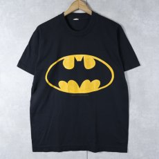 画像1: 80〜90's BATMAN USA製 ロゴプリントTシャツ BLACK L (1)