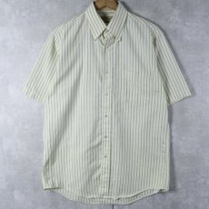 画像1: 80〜90's L.L.Bean USA製 ストライプ柄 コットン×ポリエステル ボタンダウンシャツ SIZE15 1/2 (1)