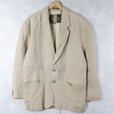 画像1: STRUCTURE ITALY製 リネンテーラードジャケット S (1)