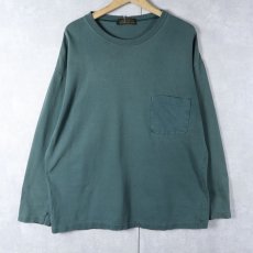 画像1: 90's Eddie Bauer 無地 ポケットロンT (1)