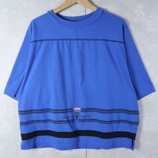 画像1: 90's Ocean Pacific ボーダー柄 プリントTシャツ (1)