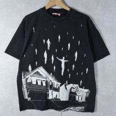 画像1: Copes "Upheaval" プリントTシャツ BLACK XL (1)