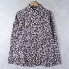 画像1: 和柄コットンシャツ L (1)