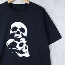 画像1: スカルプリントTシャツ BLACK (1)